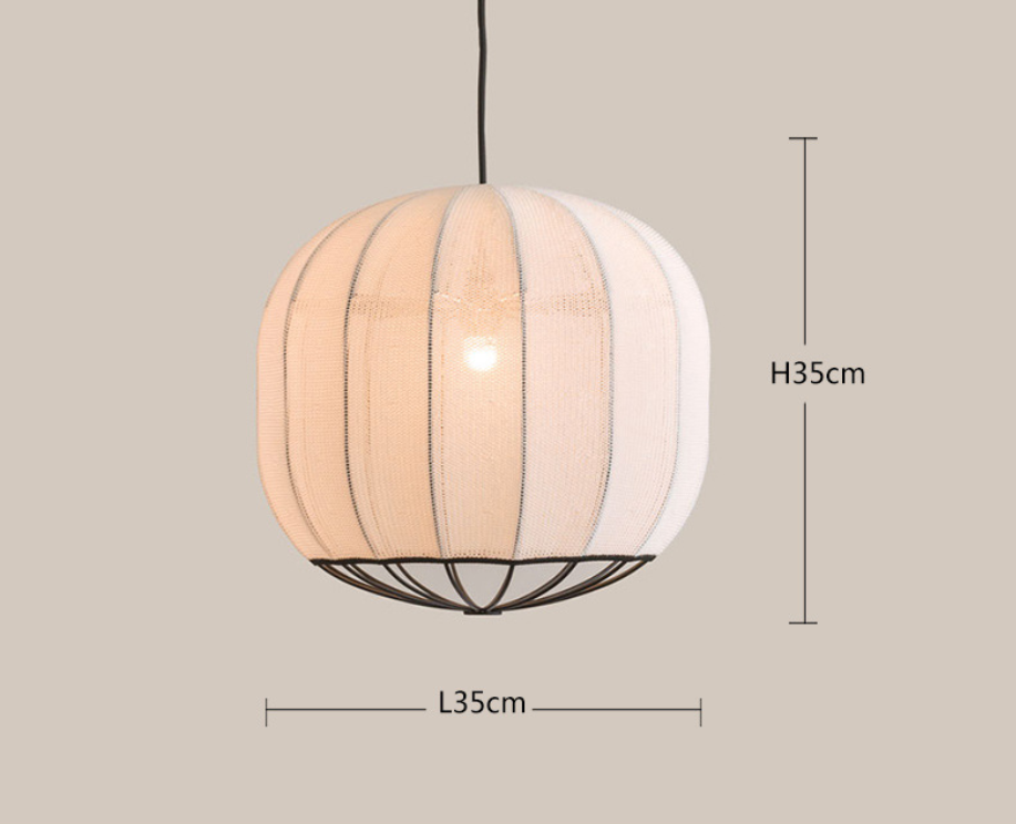 Set of 3 Modern Fabric Pendant Lights - Minimalist Cylinder Lamps