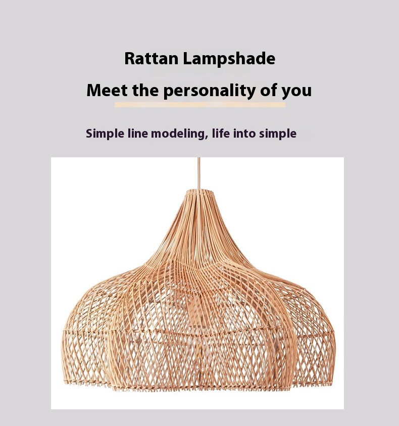 Handmade Rattan Woven Chandelier for Hotel & Restaurant Projects – Natural Pendant Light