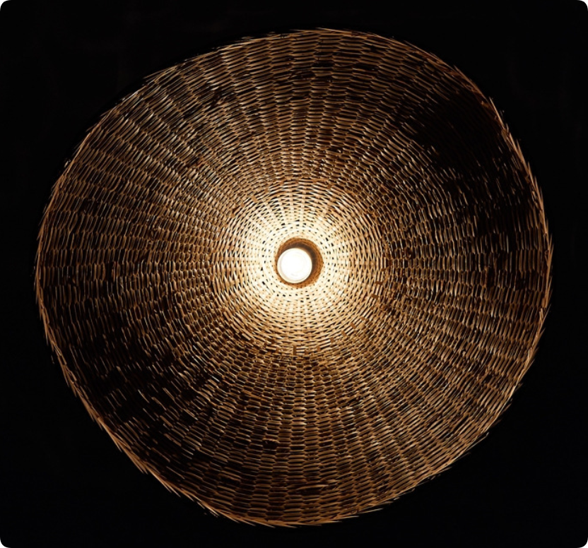 Handcrafted Woven Rattan Pendant Light – Modern Natural Ceiling Lamp