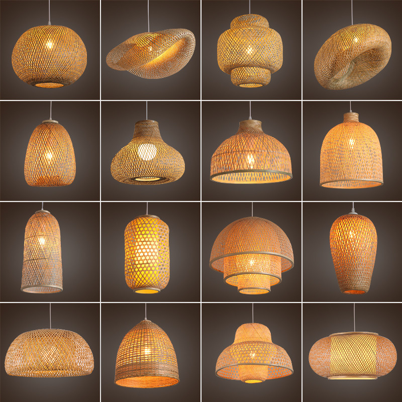 Modern Handwoven Rattan Pendant Light – 3-Tier Natural Wicker Ceiling Lamp