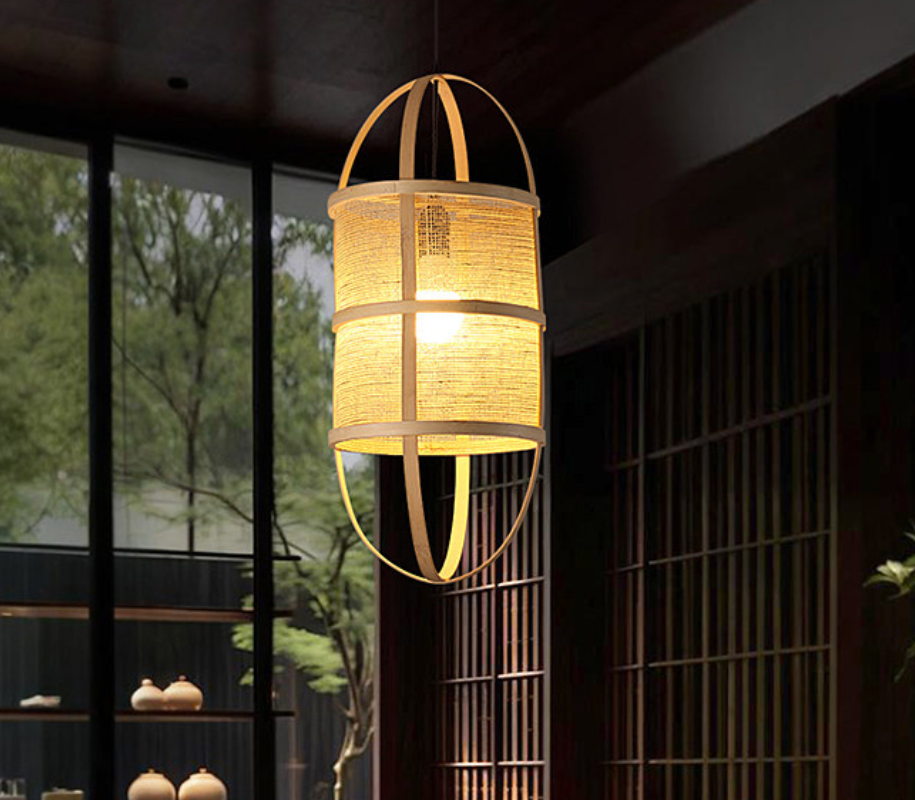 Japanese Style Bamboo Woven Pendant Light Series for Restaurant Hotel Homestay