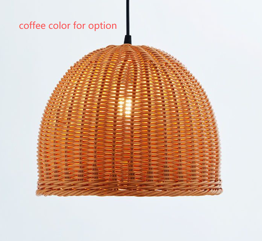 Handwoven Bamboo Rattan Pendant Light Nordic Hanging Ceiling Lamp