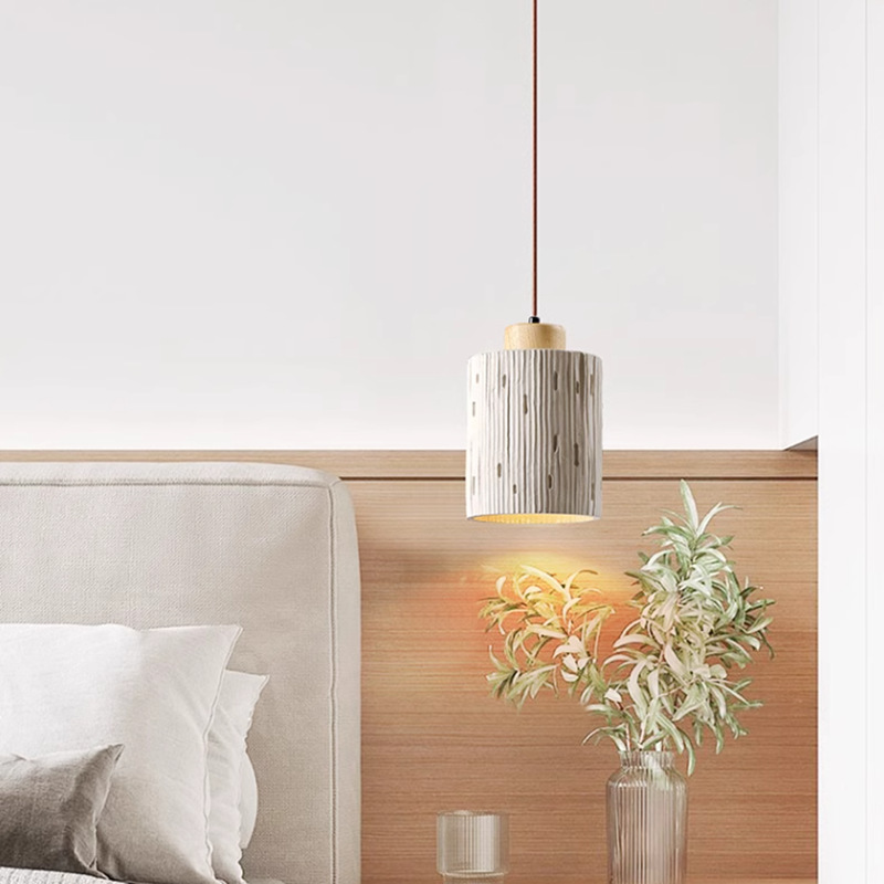 Handcrafted Wooden Woven Dining Pendant Light Modern Hanging Lamp