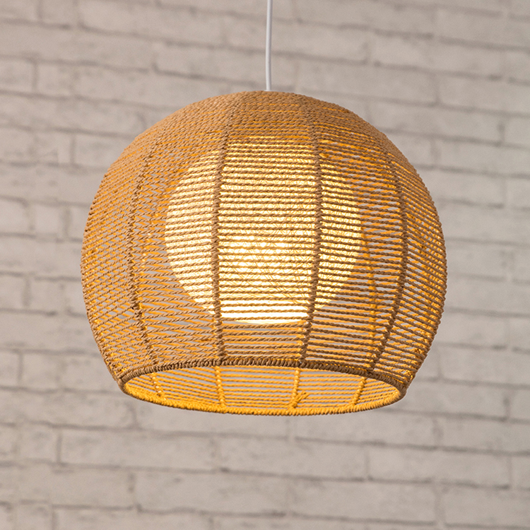 Natural Rattan Teardrop Pendant Light – Handwoven Cage Ceiling Lamp for Living Room & Cafe