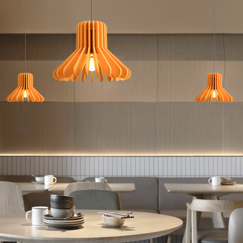 Handmade Acoustic Felt Pendant Light Modern Sculptural Hanging Lamp