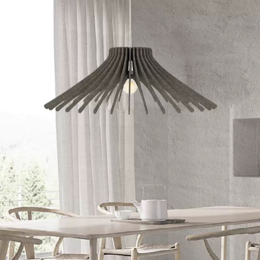 Handmade Acoustic Felt Pendant Light Modern Sculptural Hanging Lamp