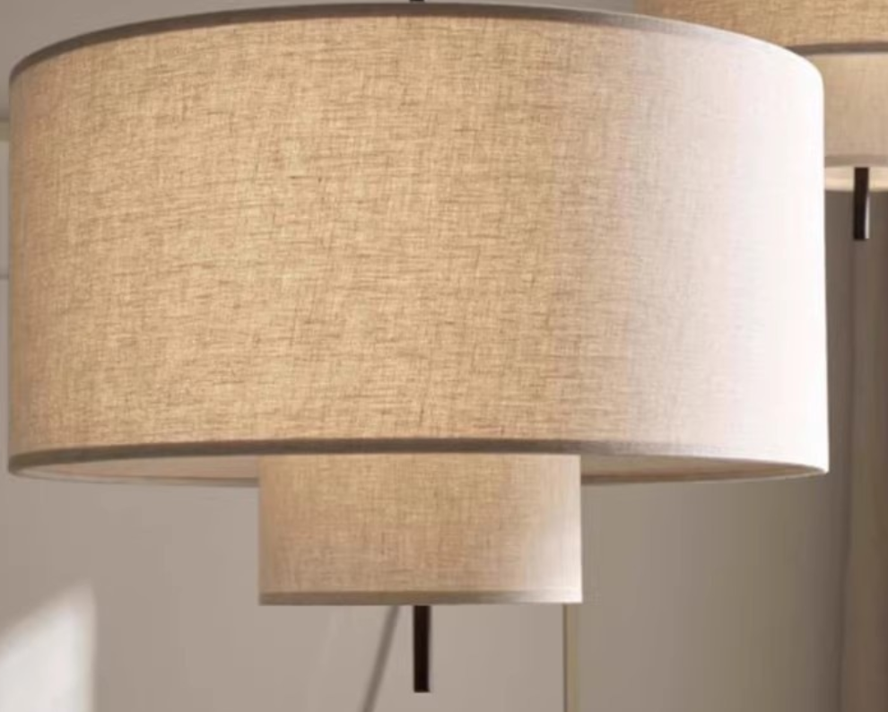 Modern Linen Drum Pendant Light