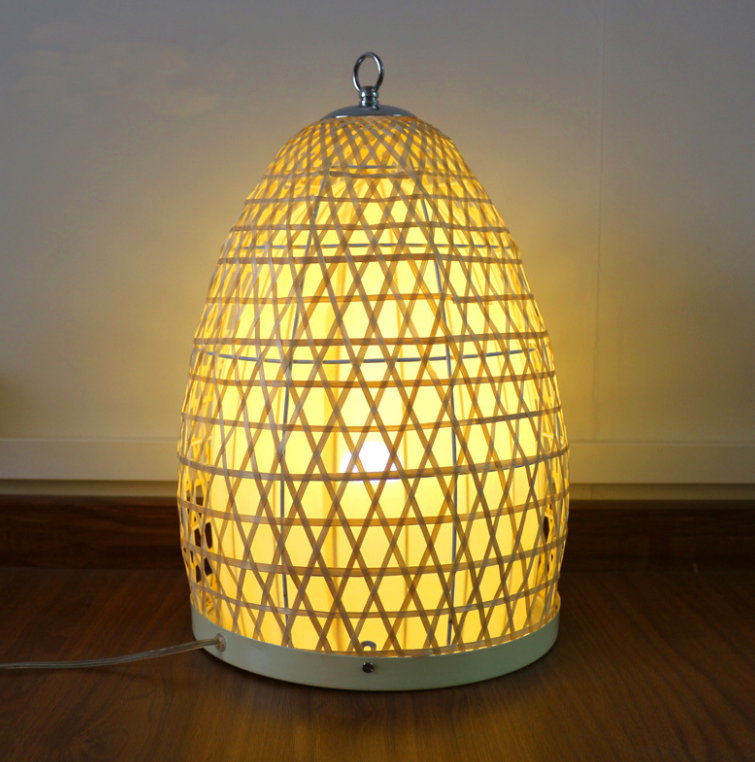 Handwoven Bamboo Table Lamp Nordic Warm Light Decorative Lantern Lamp