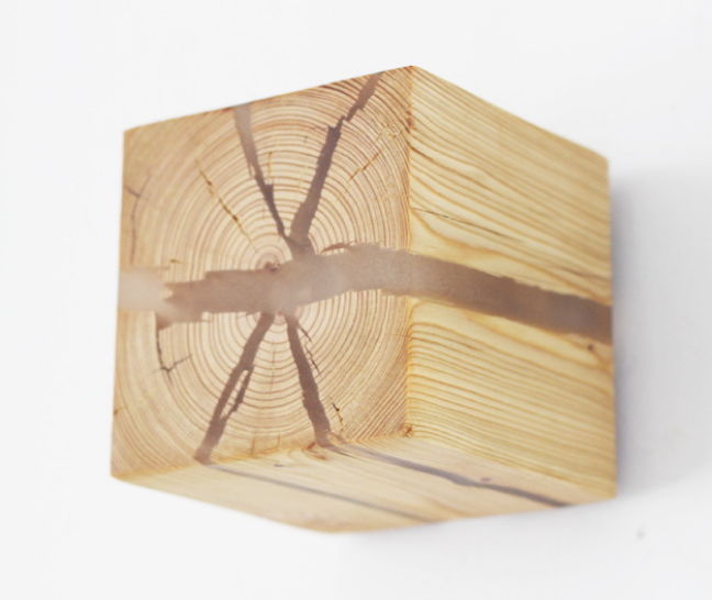Touch Control Wooden Ambient Light with Wireless Charging – Cube LED Night Lamp