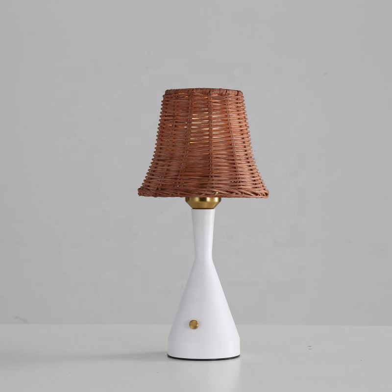Rattan Woven Touch Control Rechargeable Ambient Table Lamp