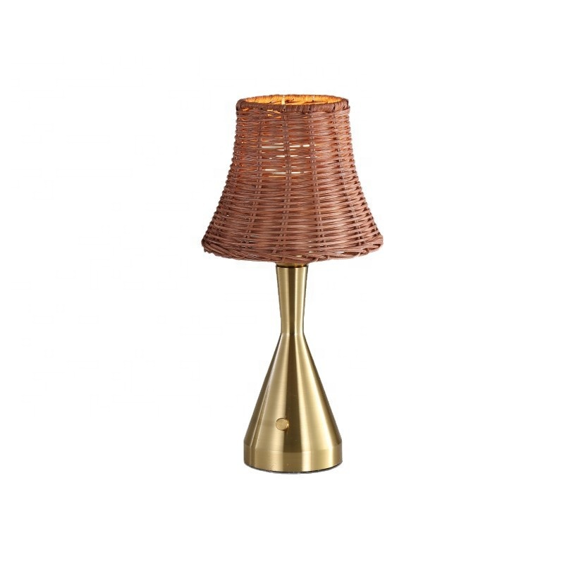 Rattan Woven Touch Control Rechargeable Ambient Table Lamp