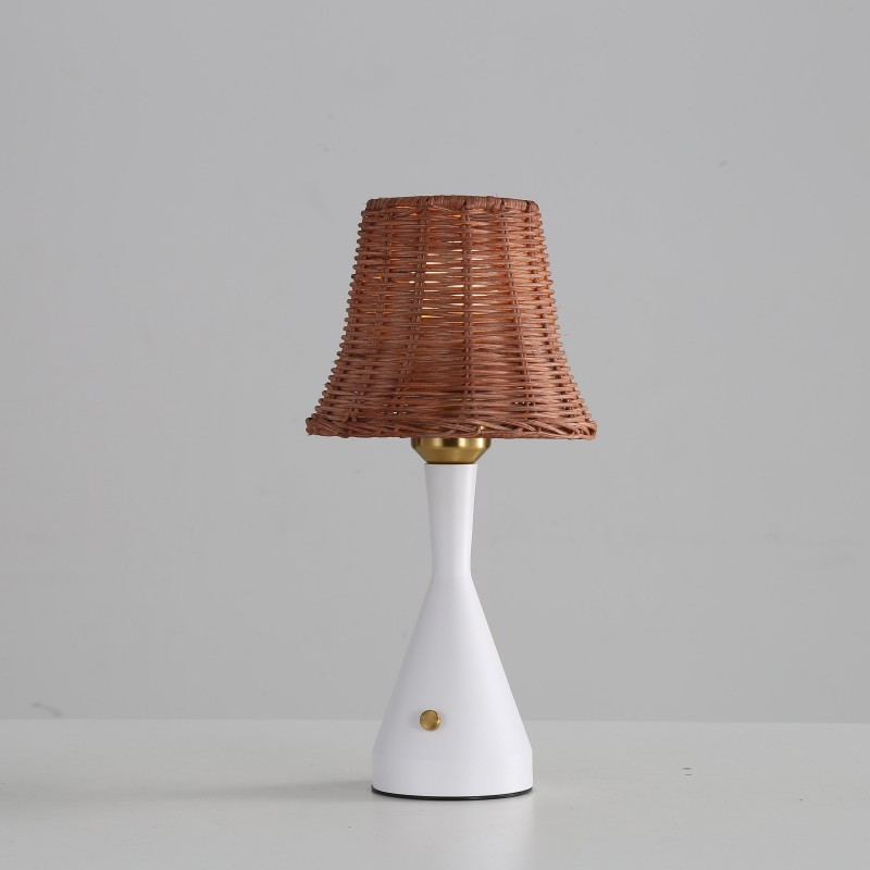 Rattan Woven Touch Control Rechargeable Ambient Table Lamp