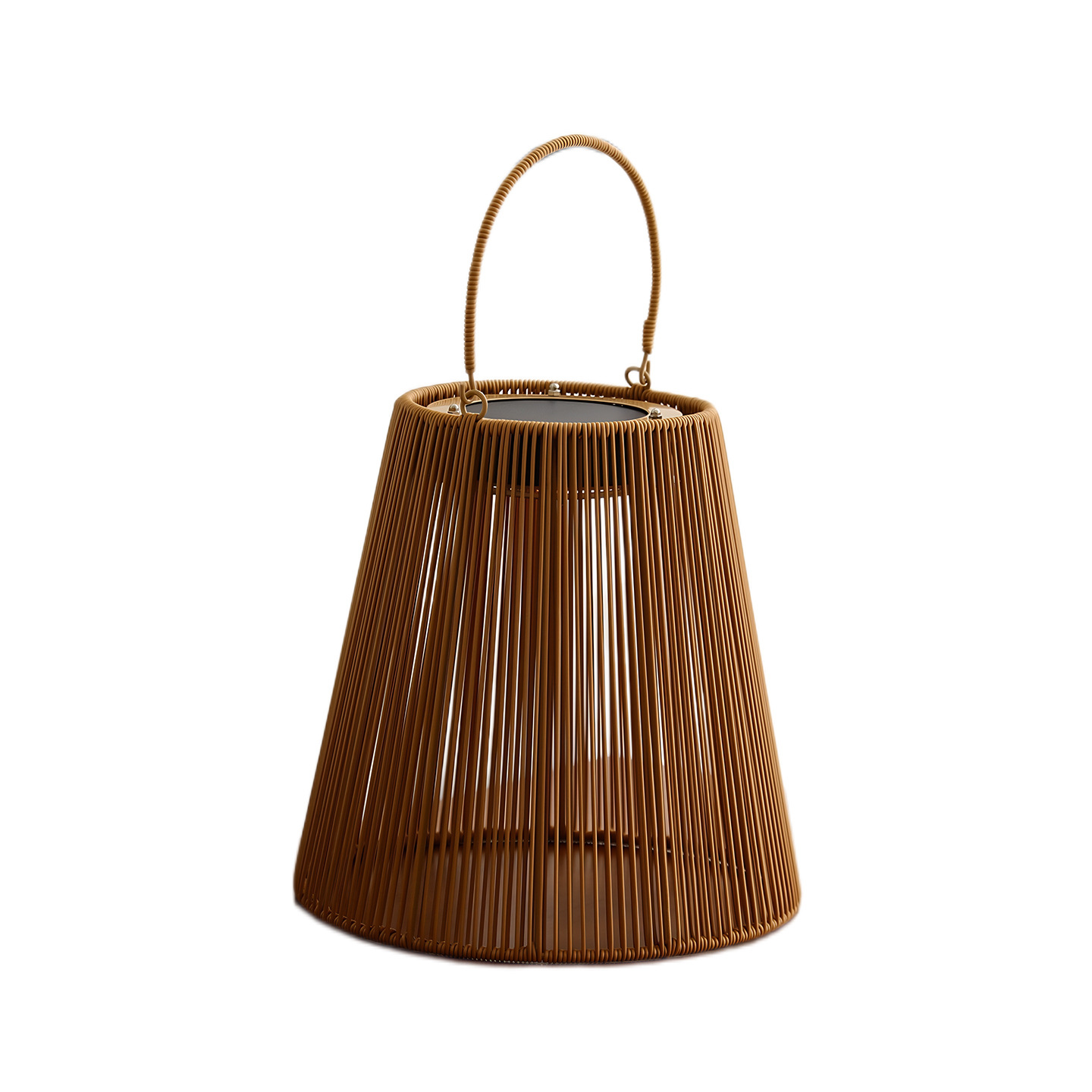 Portable Solar Woven Garden Table Lamp with Handle