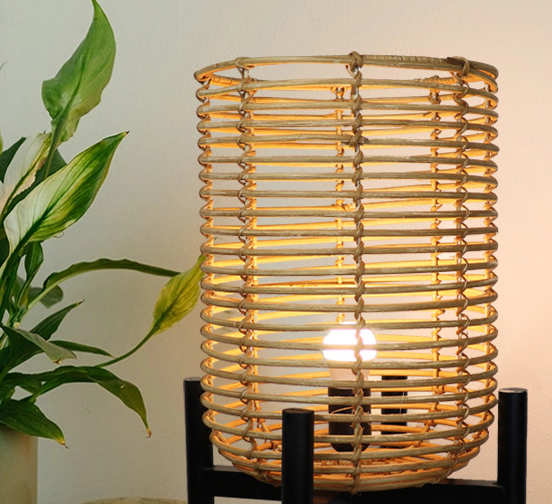 Modern Rattan Floor Lamp - Nordic Minimalist Tall Lamp