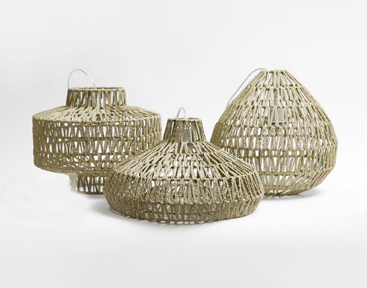 Natural Rattan Pendant Light – Handwoven Japanese Ceiling Lamp for Living Room, Dining, Bedroom