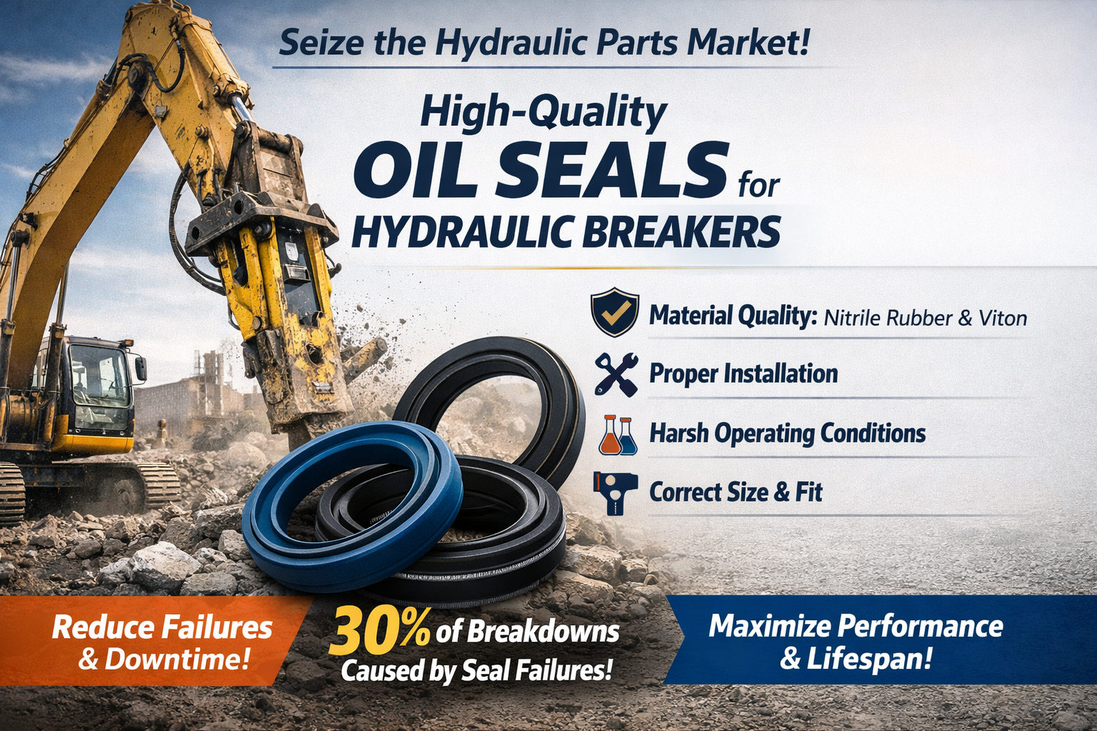 Premium COMBI Radial Seals – Contaminant Protection