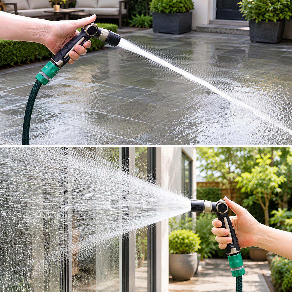 Rugged Multi-Pattern BBQ Cleaning Water Gun with Thumb Control