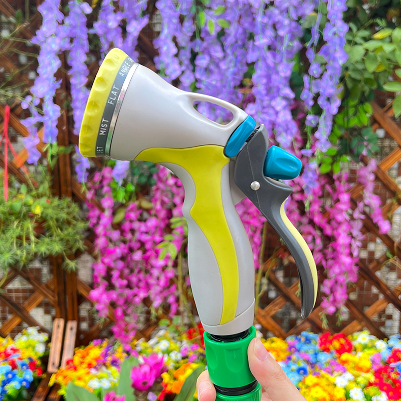 10-Pattern Multi-Function Garden Hose Nozzle with Ergonomic Handle and Adjustable Spray