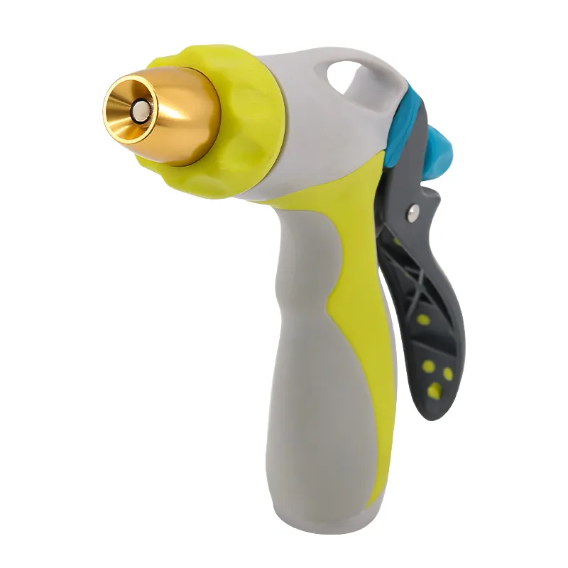 Water Spray Nozzle with Ergonomic Non-slip Handle, Brass Adjustable Jet for Garden and Car Wash