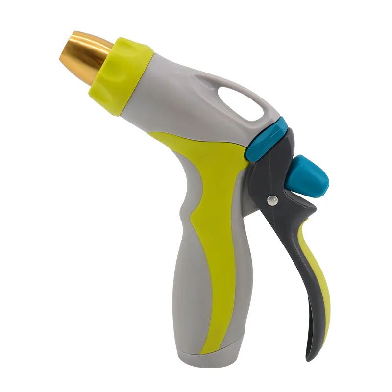 Water Spray Nozzle with Ergonomic Non-slip Handle, Brass Adjustable Jet for Garden and Car Wash