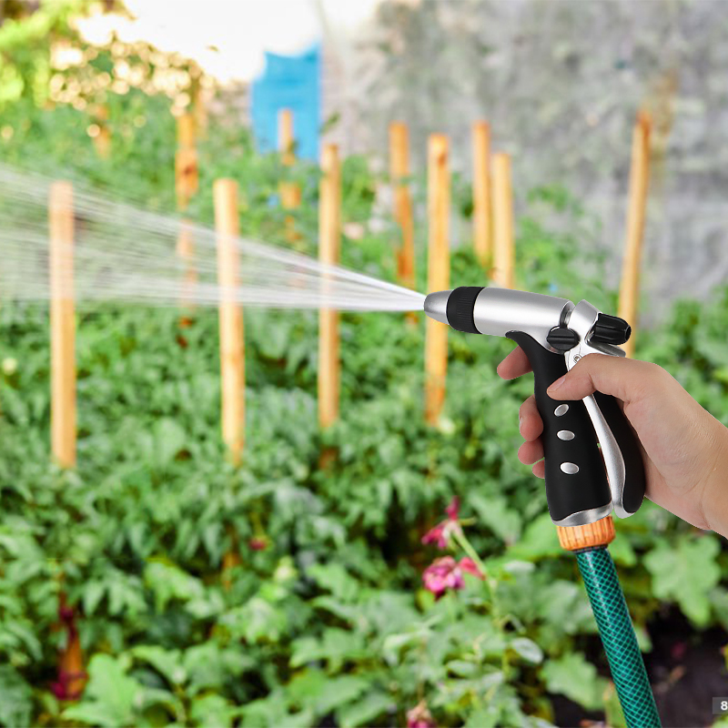 Adjustable Hose Nozzle – Heavy Duty Metal Water Spray Gun with Ergonomic Grip for Garden & Car Wash
