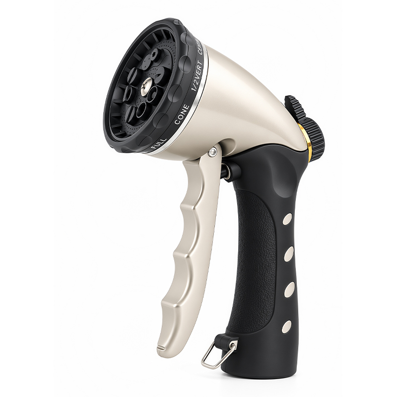 Easy Grip Garden Hose Nozzle with 10 Spray Patterns and Flow Control