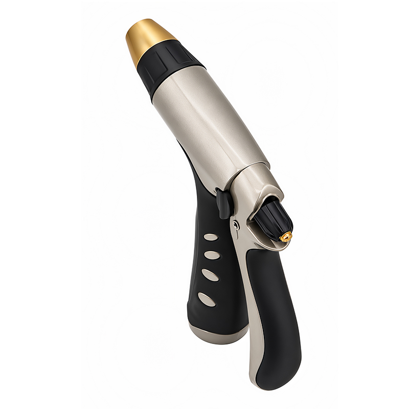 Easy Pull Hose Nozzle – 3 Spray Patterns with Zinc Alloy Body, Flow Control & Trigger Lock