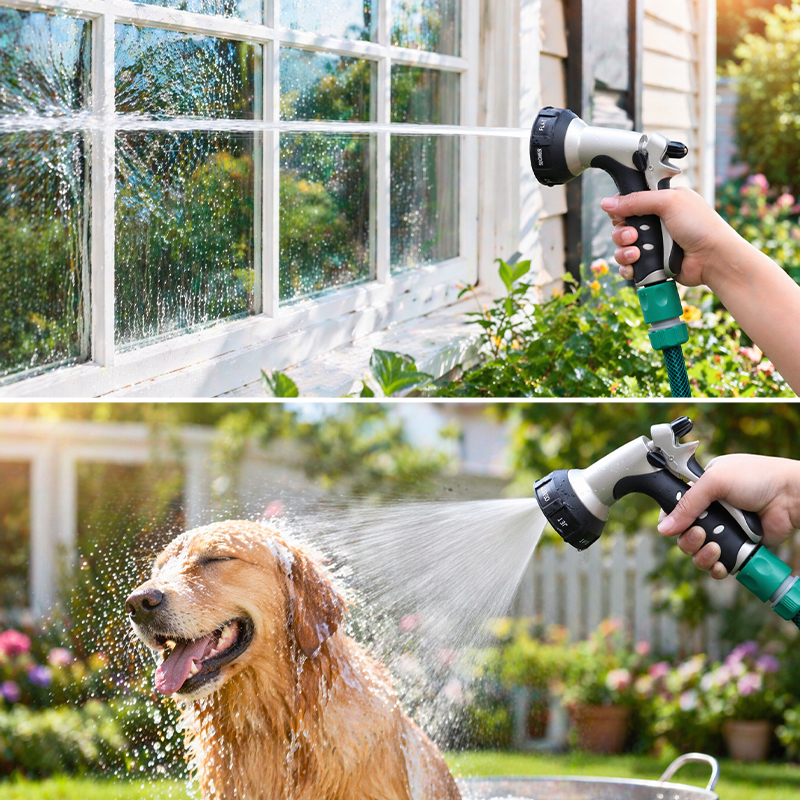 Easy Pull Trigger Nozzle – 7 Spray Patterns, Zinc Alloy Body & Flow Control