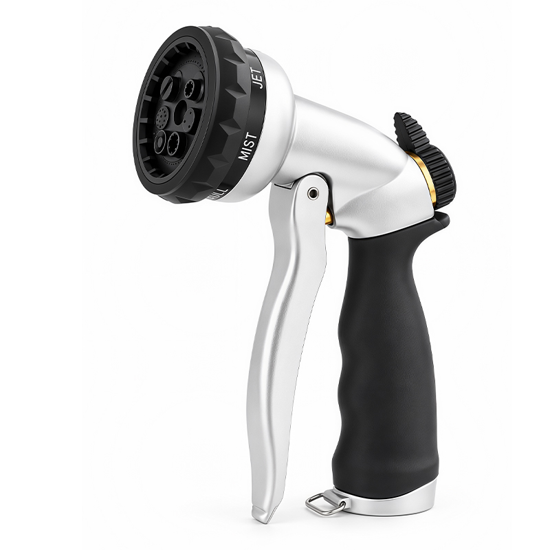 Easy Squeeze Garden Hose Nozzle with 7 Spray Patterns and Flow Control