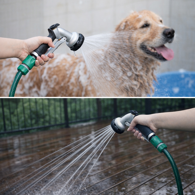 Easy Squeeze Garden Hose Nozzle with 7 Spray Patterns and Flow Control