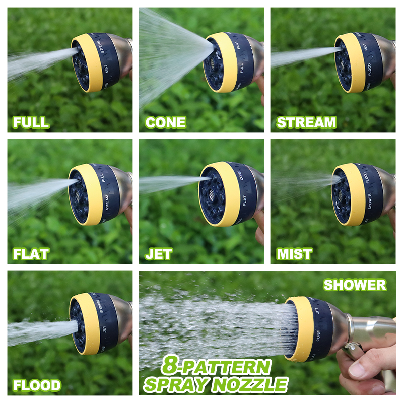 Easy Squeeze Hose Sprayer with 8 Spray Patterns and Lockable Trigger