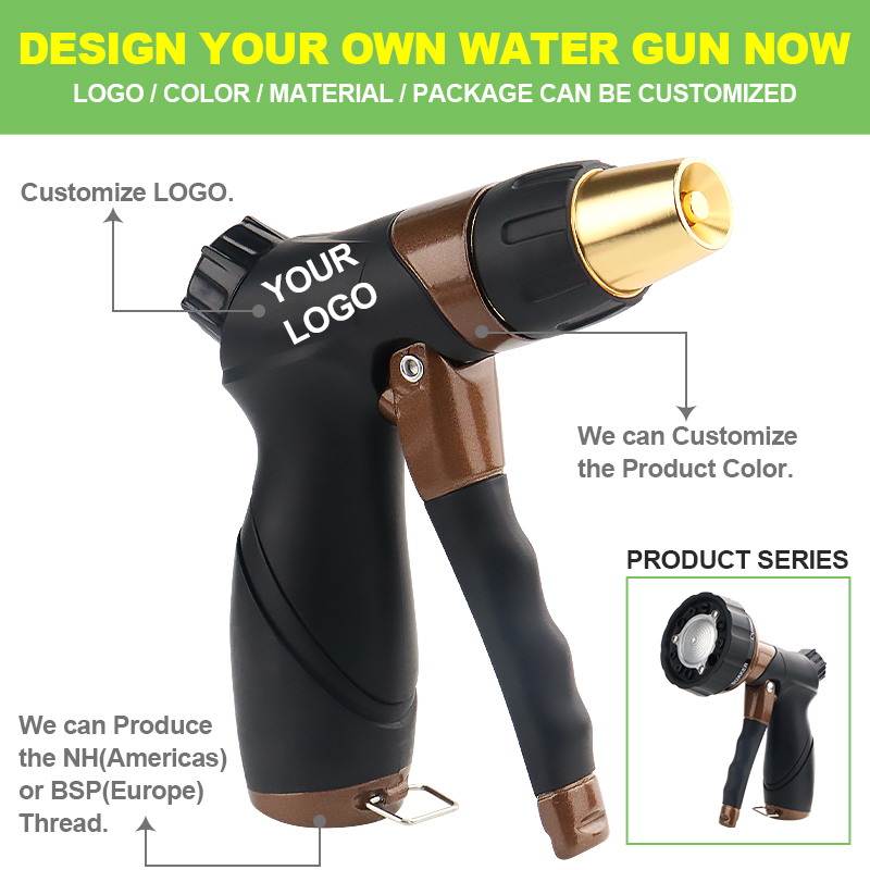 Easy Squeeze Spray Gun with 3 Spray Patterns and Flow Control