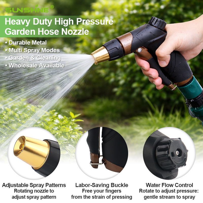 Easy Squeeze Spray Gun with 3 Spray Patterns and Flow Control