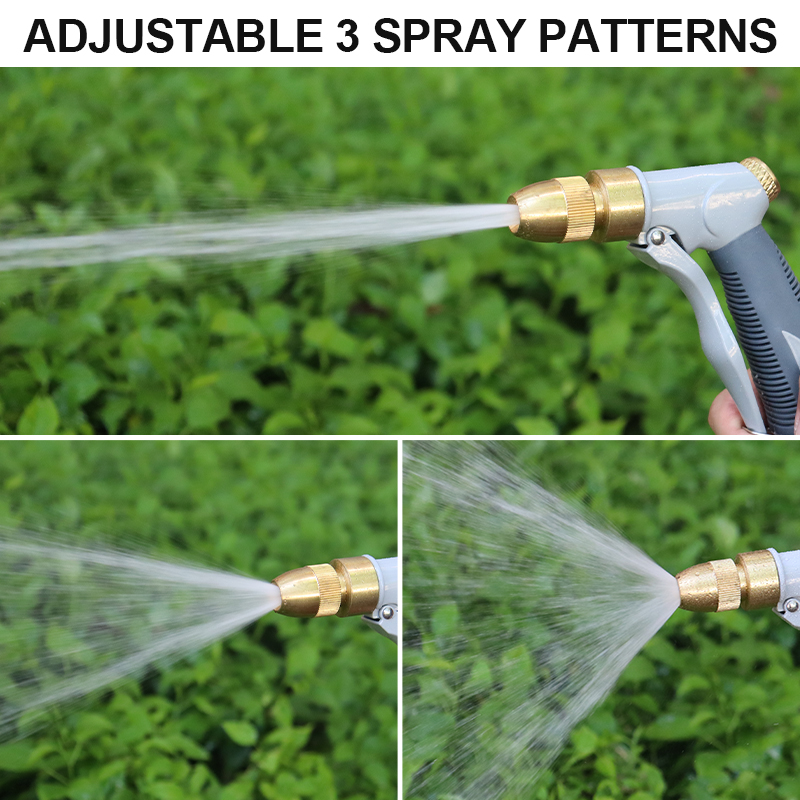Easy Squeeze Spray Nozzle with 3 Spray Patterns and Flow Control