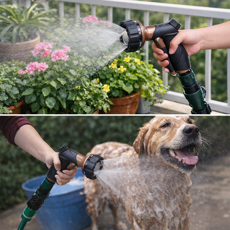 Easy Squeeze Water Sprayer with 6 Spray Patterns and Flow Control