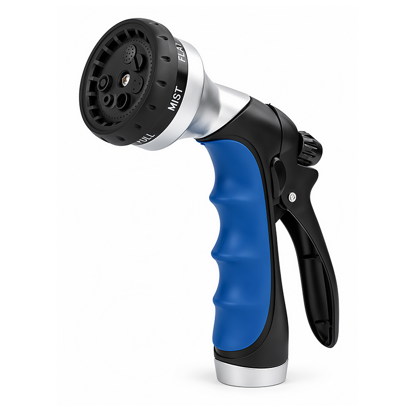 Easy Squeeze Watering Nozzle – 7 Spray Patterns with Flow Control & Trigger Lock