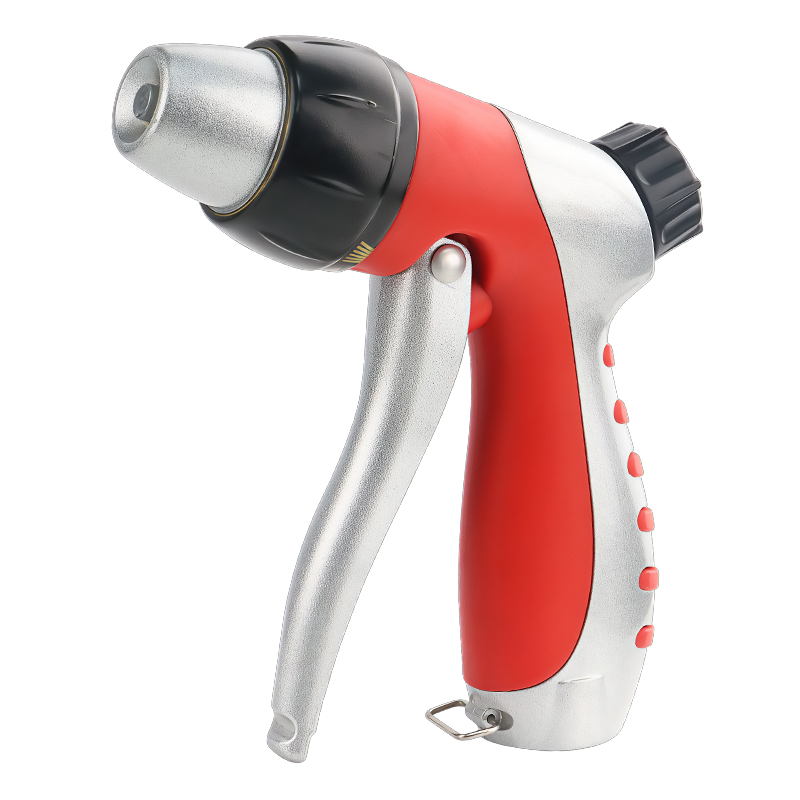 Easy Trigger Hose Nozzle 3 Spray Patterns Heavy Duty Metal Garden Sprayer