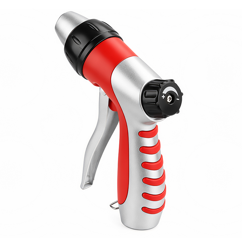Easy Trigger Hose Nozzle 3 Spray Patterns Heavy Duty Metal Garden Sprayer