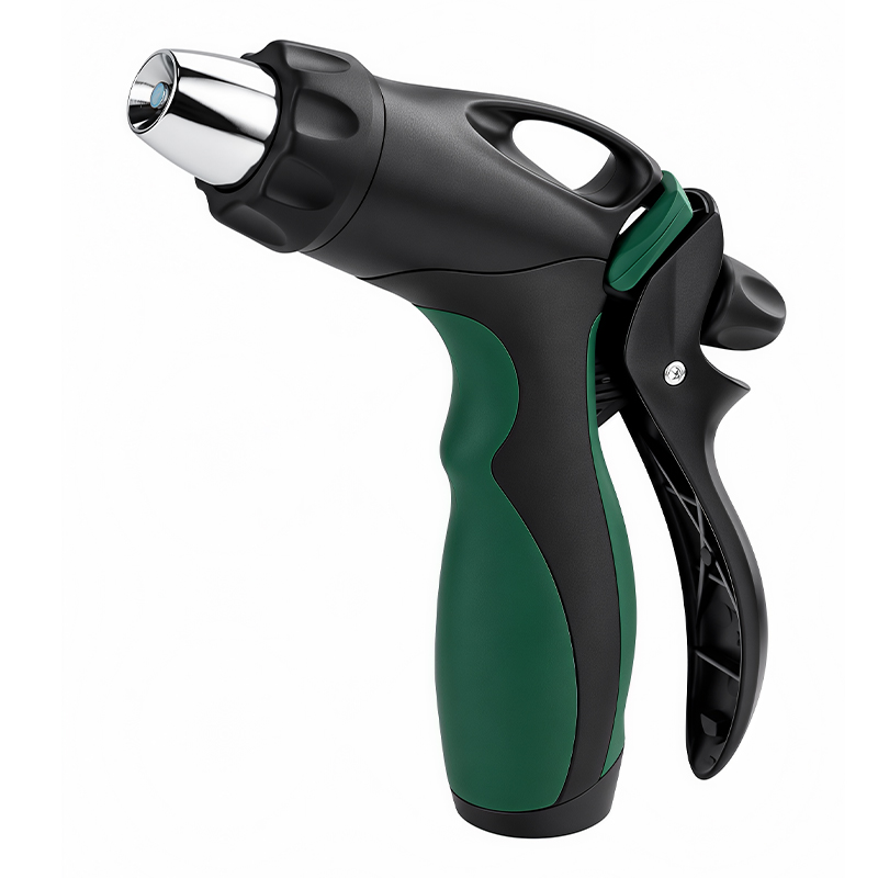 3-Pattern Garden Hose Nozzle with Trigger Lock & Flow Control