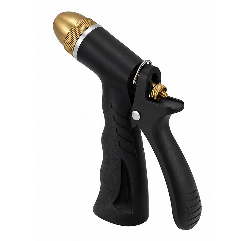 3-Pattern Brass Garden Hose Trigger Sprayer with Flow Control & Lock