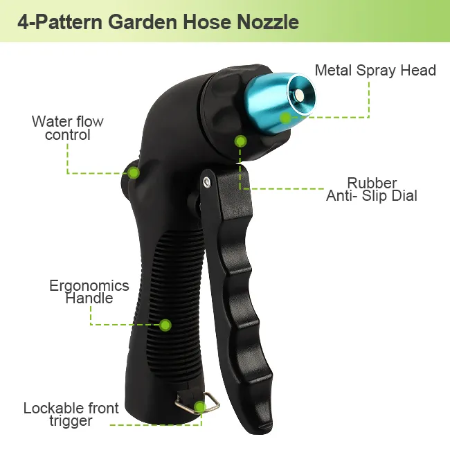 Adjustable Garden Water Gun - Multi-Spray Nozzle for Outdoor Use