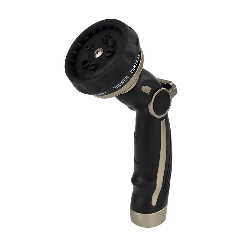 Heavyweight Thumb-Operated Hose Nozzle with 9 Spray Settings for Garden, Car Wash, and Outdoor Use