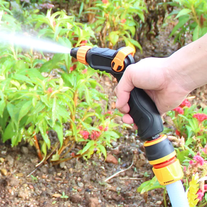 Thumb-Operated Spray Nozzle for Garden Hose – Adjustable Water Flow, Ergonomic & Leak-Proof