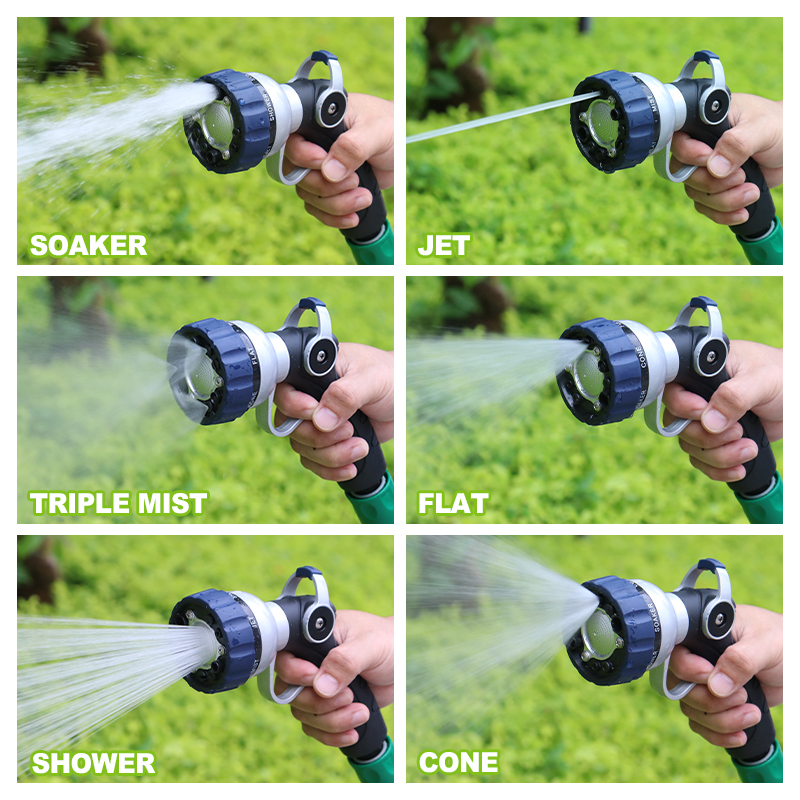 High Capacity Multi-Pattern Garden Hose Sprayer with Thumb Flow Control