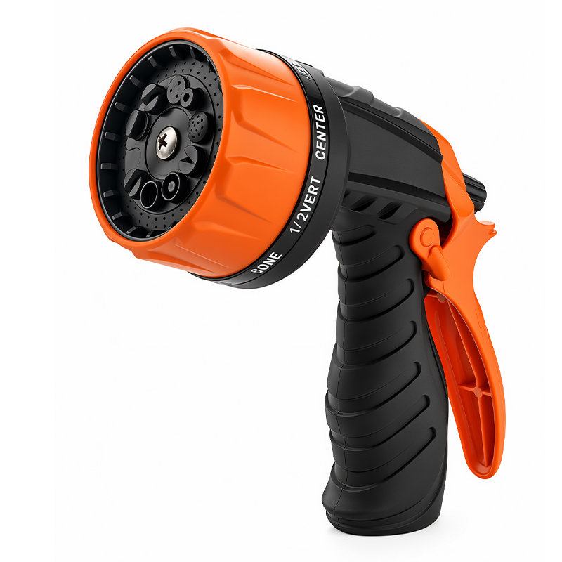 10-Pattern Garden Hose Nozzle with Trigger Lock & Flow Control