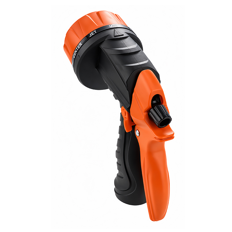 10-Pattern Garden Hose Nozzle with Trigger Lock & Flow Control