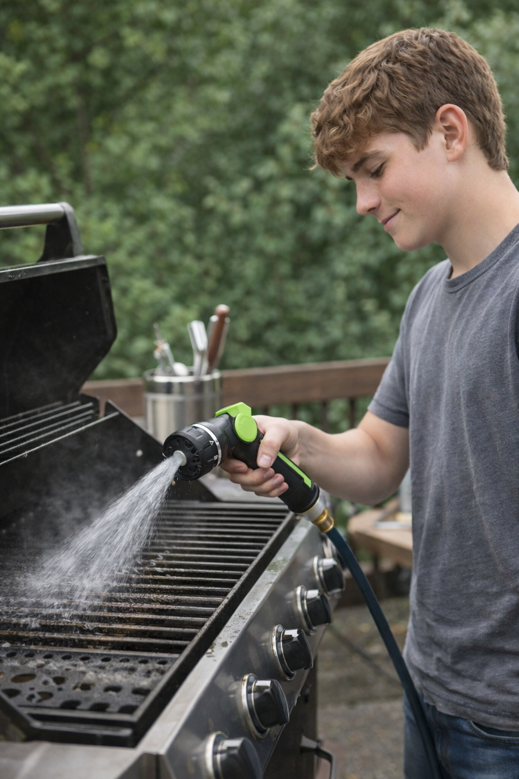 Hospitality Grade Multi-Mode BBQ Spray System Hose Nozzle