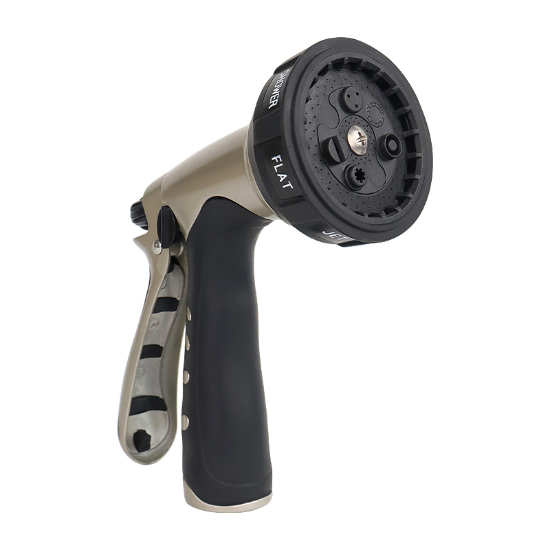 Multi-Pattern Garden Nozzle – Heavy Duty Adjustable Spray Hose Nozzle with Ergonomic Grip