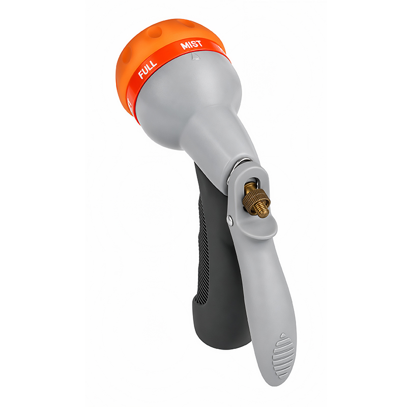 7-Pattern Metal Squeeze Action Hose Nozzle with Flow Control & Trigger Lock