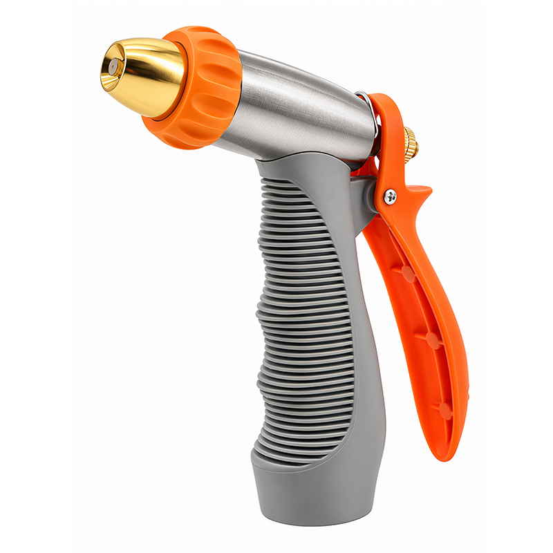 Metal 3-Pattern Squeeze Control Spray Nozzle with Flow Control & Trigger Lock